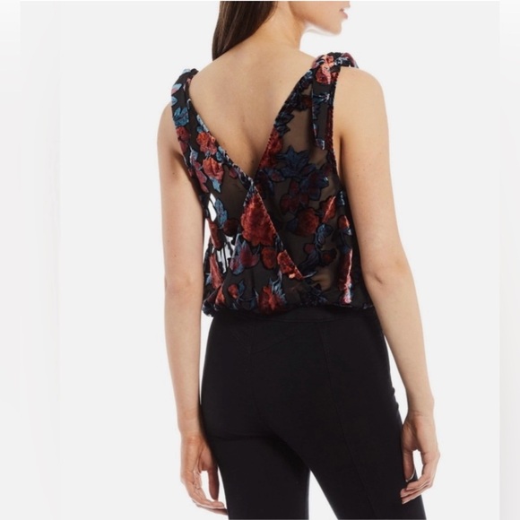 Free People | Tied to You Floral Velvet Tank in Dark Combo - Picture 3 of 8